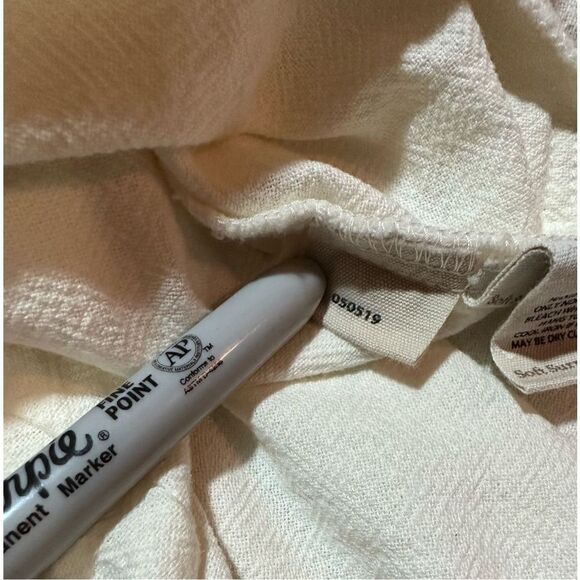 Soft Surroundings Women’s Straight Leg Gauze Pull On Pants Cream sz Small - Picture 11 of 12